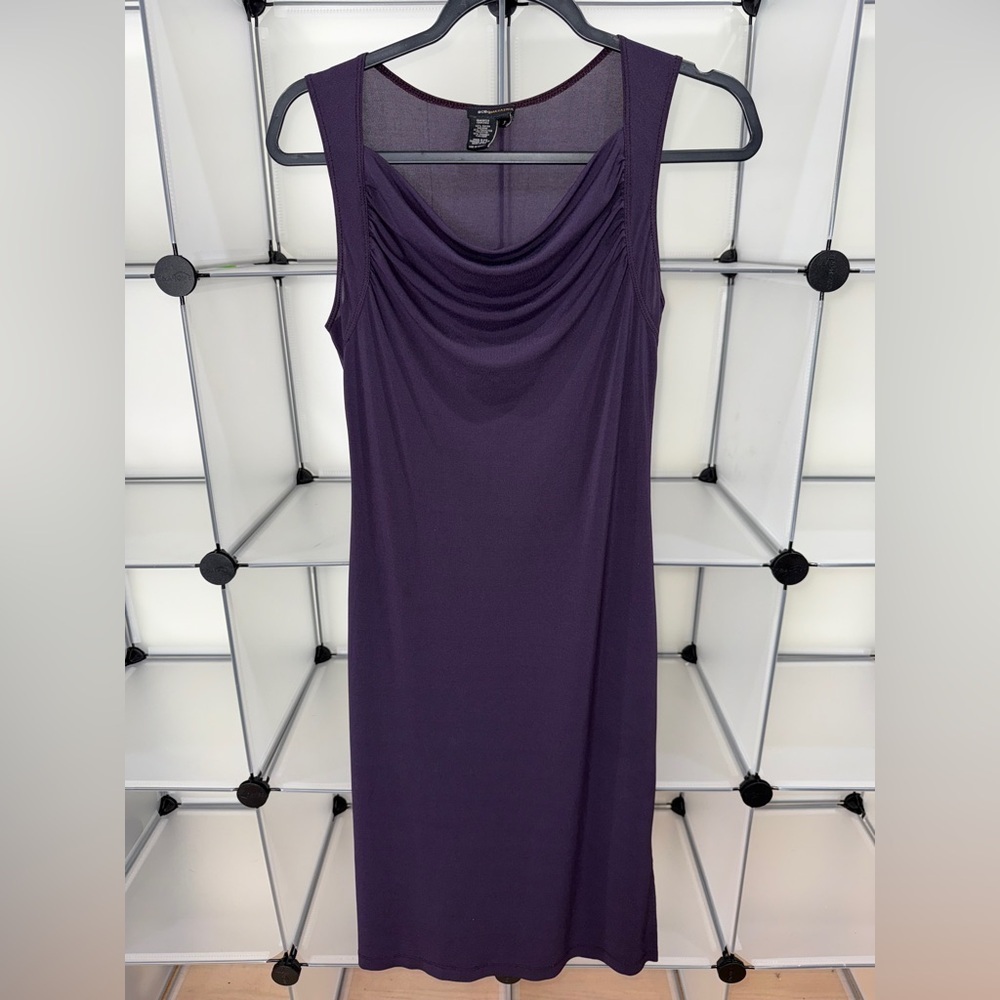 Bcbgmaxazria Women's Drape Sleeveless Slit Midi Dress Purple Size S - Picture 2 of 8